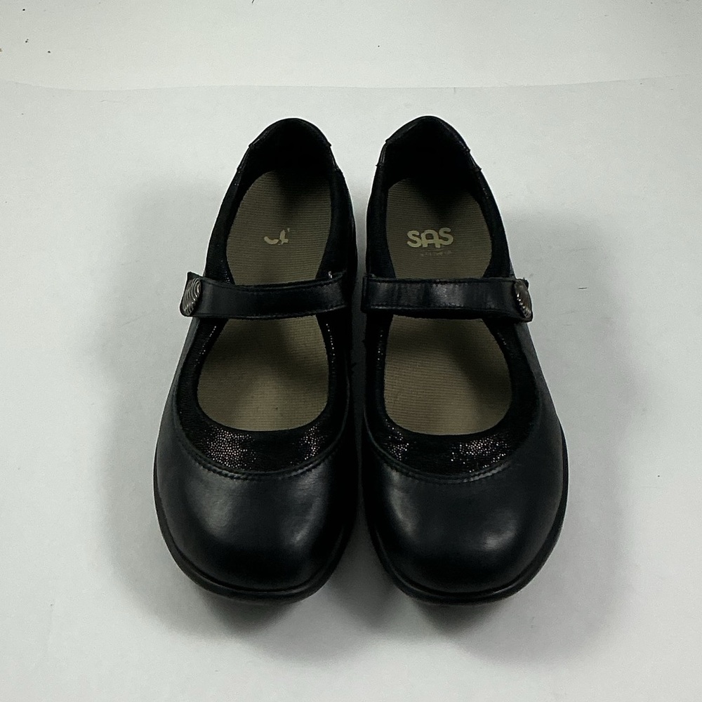 SAS Step Out Black Shoes Size 8.5 W 
Wide Mary Jane
